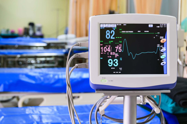  a white biomedical engineering device with a screen