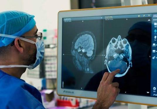 radiology imaging on the screen